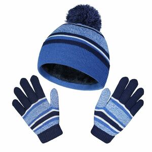 OZER (OZERO) вязаные шляпы Gloves Kids 2 -Piece Set Winter Cold -Orfence Back Back Slue Free Size