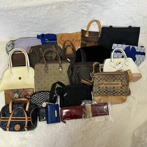 1円 まとめ 20点以上★BURBERRY★COACH★GIVENCHY★Cartier ブランド ノーブランドまとめ 大量 バッグ 鞄　財布 ジャンク