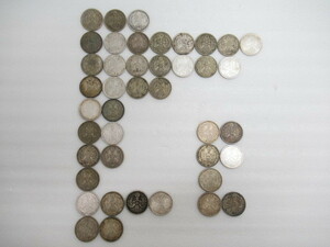 ◆大古銭展◆日本古銭 小型50銭銀貨 まとめて42枚 大正11年～昭和12年 五十銭銀貨 旧貨幣 古銭 コイン