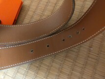 エルメス　HERMES　メンズ　レディース　リバーシブル　キャメル　ゴールド　バックル　ベルト　M　Ｌ　サイズ　_画像8