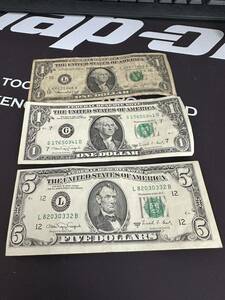 アメリカ 【７ドル分】1ドル札 5ドル札 旧紙幣 旧ドル札 ワシントン リンカーン ＄