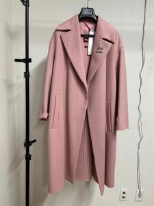 マックスマーラ　ロングコート　レディースコート　ウールコート　ピンクコート　Max Mara チェスターコート