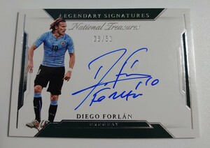 2018 PANINI NATIONAL TREASURES SOCCER DIEGO FORLAN AUTO CARD / 50 フォルラン ウルグアイ代表 サイン カード セレッソ大阪