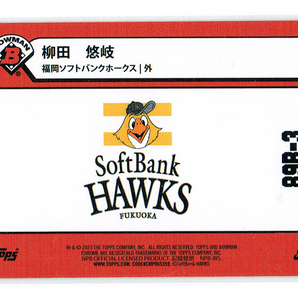 【柳田悠岐 ／ Yuki Yanagida】2023 TOPPS NPB BOWMAN - 1989 Bowman ★ Fukuoka Soft Bank Hawks 福岡ソフトバンク・ホークスの画像2