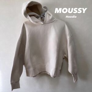 【MOUSSY】パーカー プルオーバー フーディー トレーナー アイボリー スウェット 裏起毛 