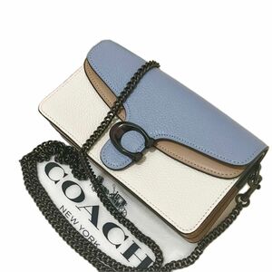 【新品・未使用】coach タビー 2way レザー バッグ バイカラー コーチ　トワイライトカラー