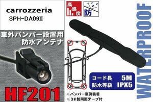 防水アンテナ カロッツェリア carrozzeria 用 SPH-DA09II 車外取り付け フィルムレス バンパー 車 IP67 ナビ 高感度 アンテナケーブル