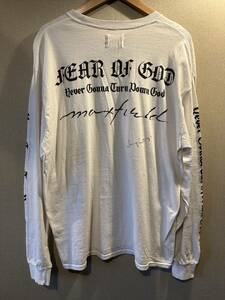 ★お宝 jerry lorenzo直筆サイン入り！FEAR OF GOD Maxfield限定 ロングスリーブ Ｔシャツ ロンT XL ジェリーロレンゾ フィアオブゴッド