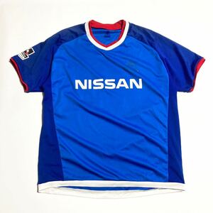 Jリーグ ☆ 横浜Fマリノス NISSAN 中村俊輔 プラクティスシャツ Tシャツ 半袖 ゲームシャツ M相当 ブルー スポーツ 人気 サッカー■SAP72