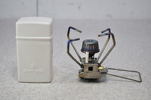 中古①■snow peak ギガパワーストーブ バーナー スノーピーク GST-100A IGNITER 軽量 チタン ケース付き 動作未確認 アウトドア