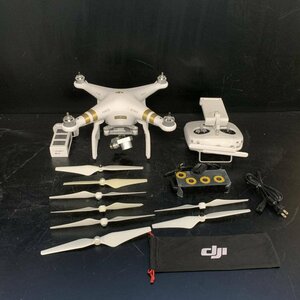 DJI Phantom 3 Professional W323 ドローン　電源コード/ACアダプター/バッテリー/プロペラ８枚/コントローラー/巾着袋付き＊委託品【TB】