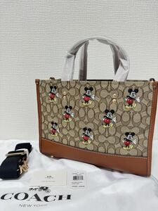 新品 未使用 COACH X DISNEY コーチ ディズニー デンプシー キャリーオール 新作 コラボ バッグ ミッキーマウス