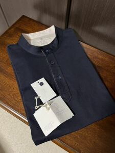 正規品 極美品 定価約6.2万 BRUNELLO CUCINELLI ブルネロクチネリ Tシャツ ネイビー 紺 XS 46 イタリア ラグジュアリー 高級 
