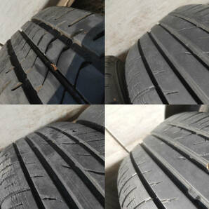 ミラ外し LaLaPalm ララパームブラック14インチ4.5Jインセット43 4穴PCD100、165/55R14サマータイヤ付4本セット【中古】の画像9