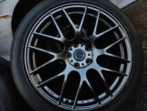 スカイライン外し WORKエモーションM8R 19インチ8.5Jインセット38　5穴PCD114.3、225/45R19&245/40R19サマータイヤ付4本セット【中古】_画像5