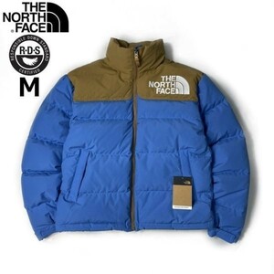 1円～!売切!【正規新品】THE NORTH FACE◆1992 LOW-FI HI-TEK NUPTSE JACKET ダウン ヌプシ US 限定品 撥水 ロゴ刺繍(M)青 茶 190122-190