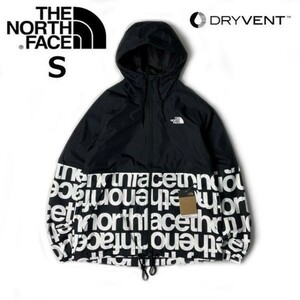 1円～!売切!【正規新品】THE NORTH FACE ANTORA RAIN HOODIE マウンテンパーカー ナイロン US限定 2023最新 防水(S)黒 白 総柄 180915-60