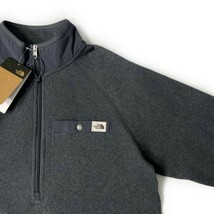 1円～!売切!【正規新品】THE NORTH FACE◆GORDON LYONS 1/4ZIP フリース プルオーバー US限定 厚手ニット 茶タグ(XL)グレー 181024-35_画像4