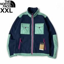 1円～!売切!【正規新品】THE NORTH FACE◆ROYAL ARCH FULL-ZIP JACKET フリース ボア キルティング US限定 肉厚 防寒(XXL)緑 紺 181024-85_画像1