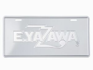 矢沢永吉 E.YZAWAナンバープレート（ロゴ）ホワイト/シルバー 新品未開封品