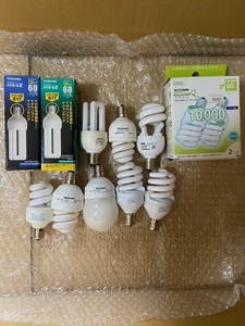 電球型蛍光灯　E17　12個　いろいろ　未使用（1個除く）