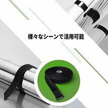 2.5CM*8M黒プラスチックバックル マジック結束バンド 幅広 多色 プラスチック バックル 30個付き 自由にカット 繰り返_画像5