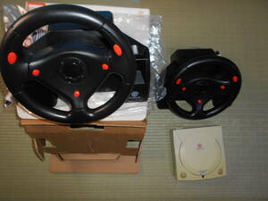 ジャンク 動作未確認 セガ DC ドリームキャスト Dreamcast 本体 HTK-3000 レーシングコントローラ HKT-7400 SEGA Racing Controller 2個