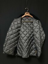 ◆AIGLE エーグル ダウンキルティングジャケット ダイヤキルト L　ダウン90％　コーデ襟　グレー_画像6