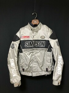 ◆SIMPSON オールシーズンジャケット　3WAY　ライダースジャケット L　フルデコ　ビッグロゴ