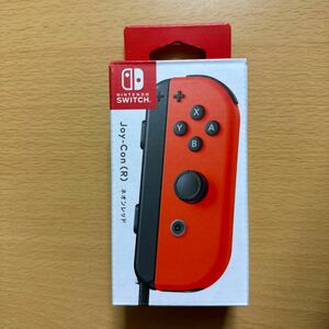 ★Nintendo Switch Joy-Con(R)ネオンレッド　任天堂整備済　使用僅少美品　保証期間中　ストラップ付　箱付