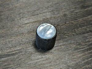  metal knob 1 piece unused goods black pearl pattern top 