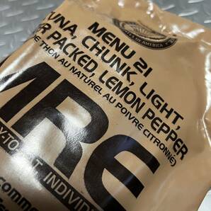 沖縄 米軍実物 MRE/AMERIQUAL PACKAGING Meal Ready To Eat レーション MENU21 TUNA CHUNK 2023/6検品 (INV WX101)の画像2