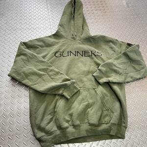 米軍放出品 Tシャツ　 GUNNER OKINAWA スウェットパーカー ランニング　トレーニング　 OD (INV YZ79)