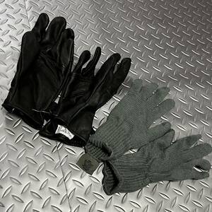 米軍放出品　沖縄　革手袋 レザーグローブ HAWKEYE GLOVE SIZE 4 CW GLOVE INSERT TYPE II CLASS 2 軍手 ACU/ABU SMALL (INV A#85)