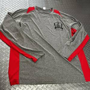 米軍放出品 SINGLE MARINE PROGRAM ロングTシャツ 2XL グレー　トレーニング　ランニング　 (INV B#31)