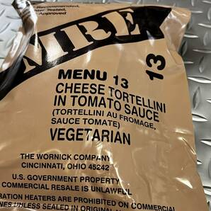 沖縄 米軍実物 MRE/ワーニック Meal Ready To Eat レーション MENU 13 VEGETARIAN CHEESE TORTELLINI (INV C#19)の画像2