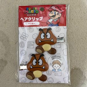 スーパーマリオ　ヘアクリップ クリボー　新品