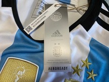 アディダス 2022 アルゼンチン代表 ホーム レプリカ ユニフォーム 3つ星 チャンピオンパッチ付き adidas 選手_画像10