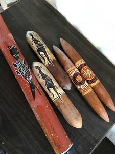 YS3236★竹製・木製の民芸品　アジアン雑貨 エスニック　民芸品 置物　棒　まとめて