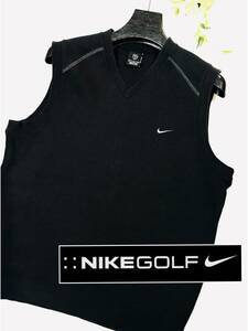 NIKE GOLF Nike Golf одежда лучший V шея Nike Mark черный мужской L