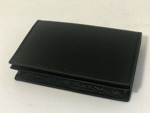  new goods [ original leather shrink leather card-case black ] cow leather card inserting ticket holder 