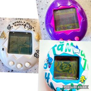 1円〜 ジャンク オリジナルたまごっち 初代 たまごっち てんしっちのたまごっち Original Tamagotchi 海外版 英語版 パープル Logo Repeat