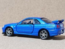 ◆トミカプレミアム(1/62)◆日産・スカイライン・GT-R(R34/V-specⅡ Nur/青メタ)◆箱なし/ルース/小傷有★夢屋TP003★_画像4