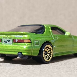 ◆ホットウィール/Hot Wheels(約1/64)◆マツダ・サバンナ・RX-7(FC3S/黄緑メタ)◆ルース/ほぼ美品★夢屋HW006★の画像2