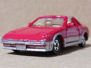 ◆日本製トミカ(1/56)◆トヨタ・MR2(AW11/赤&銀)◆箱なし/ルース/ジャンク★夢屋JT063★