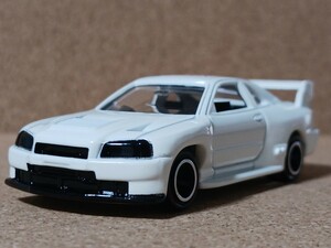 ◆中国製トミカ/ニコス特注(1/61)◆日産・スカイライン・GT-R(R34/白/NICOS)◆箱なし/ルース/ほぼ美品★夢屋CT021★