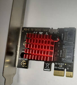 SATA 増設 ボード　SATA3.0(2端子) PCIE（X1～X16）ヒートシンク付き