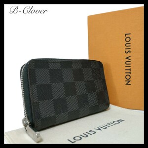 【美品!!】LOUIS VUITTON ルイヴィトン ダミエグラフィット ジッピーコインパース N63076 小銭入れ コインケース ブラック MI0165