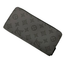 【新品同様/ICチップ】LOUIS VUITTON ルイヴィトン モノグラム シャドウ ジッピーウォレット ヴェルティカル M81384 長財布 グレー_画像4