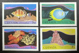 グレナダ 1985年発行 魚 海の生物 切手 未使用 NH